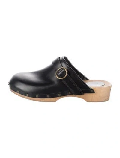 Pre-owned Isabel Marant Leather Studded Accents Mules In Black