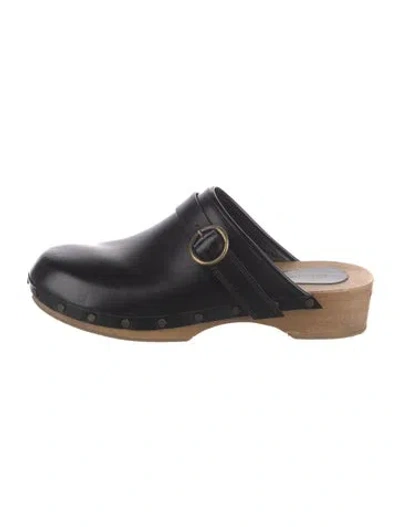 Pre-owned Isabel Marant Leather Studded Accents Mules In Black