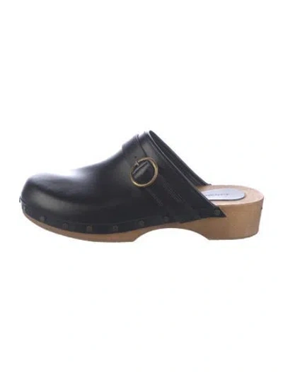 Pre-owned Isabel Marant Leather Studded Accents Mules In Black
