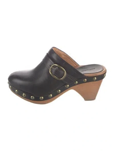 Pre-owned Isabel Marant Leather Studded Accents Mules In Black