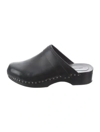 Pre-owned Isabel Marant Leather Studded Accents Mules In Black