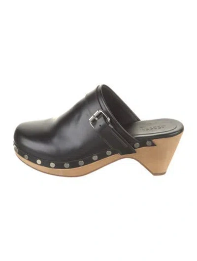 Pre-owned Isabel Marant Leather Studded Accents Mules In Black
