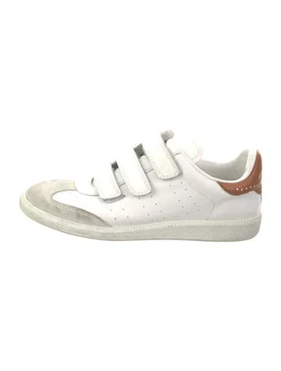 Pre-owned Isabel Marant Leather Studded Accents Sneakers In White