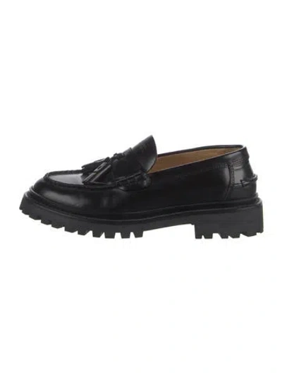Pre-owned Isabel Marant Leather Tassel Accents Loafers In Black