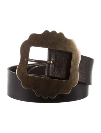 Pre-owned Isabel Marant Leather Waist Belt In Black