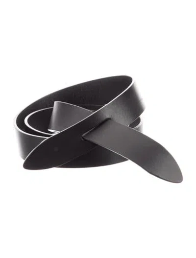 Pre-owned Isabel Marant Leather Waist Belt In Black