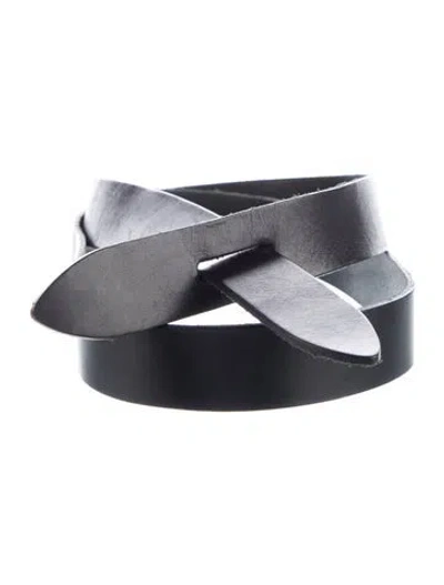 Pre-owned Isabel Marant Leather Waist Belt In Black