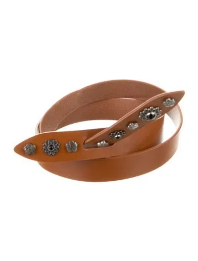 Pre-owned Isabel Marant Leather Waist Belt In Brown