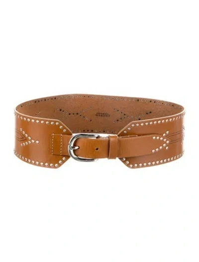 Pre-owned Isabel Marant Leather Waist Belt In Brown