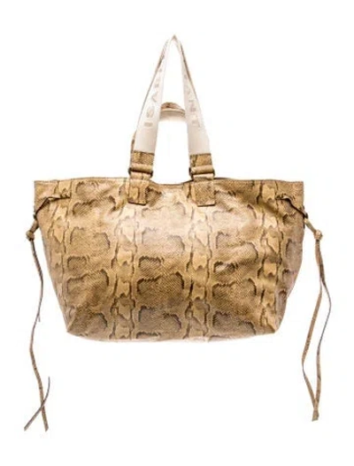 Pre-owned Isabel Marant Leather Wardy Tote Bag In Green