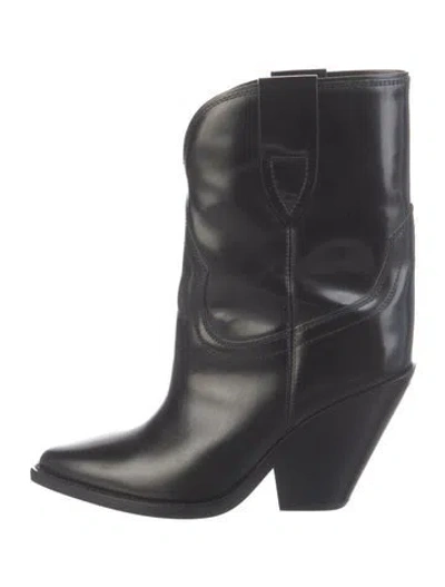 Pre-owned Isabel Marant Leather Western Boots In Black