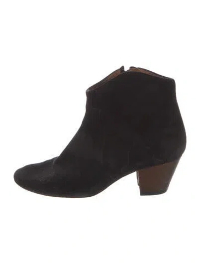 Pre-owned Isabel Marant Leather Western Boots In Black