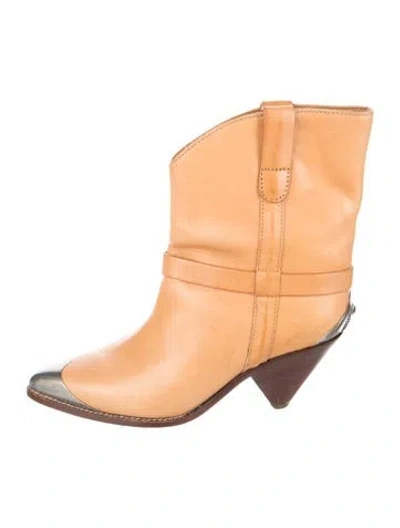 Pre-owned Isabel Marant Leather Western Boots In Brown