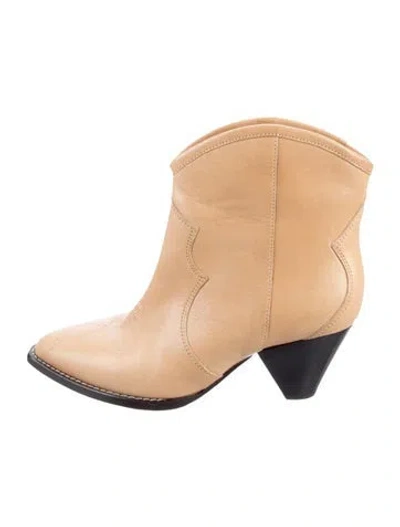 Pre-owned Isabel Marant Leather Western Boots In Brown