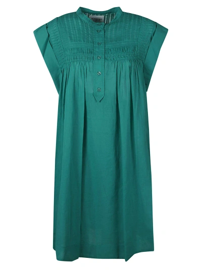 Isabel Marant Leazali Shirt Dress In Emerald