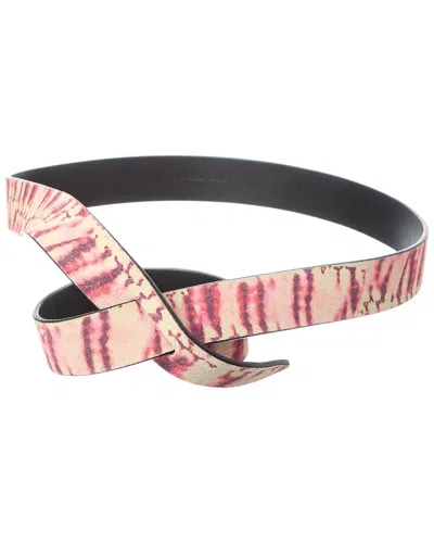 Isabel Marant Lecca Leather Belt In Red