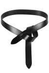 Isabel Marant Lecce Leather Pull-through Belt In Bk
