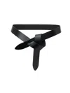 Isabel Marant Adjustable Knot Detail Smooth Finish Belt In Black  