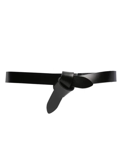 Isabel Marant Lecce Knotted Belt In Black