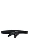 Isabel Marant Adjustable Knot Detail Smooth Finish Belt In Black
