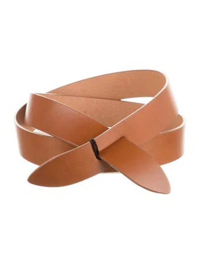 Pre-owned Isabel Marant Lecce Belt Leather Belt W/ Tags In Brown