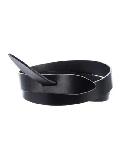 Pre-owned Isabel Marant Lecce Belt Leather Waist Belt In Black