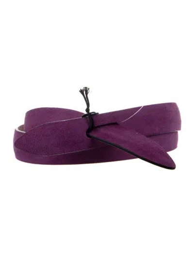 Pre-owned Isabel Marant Lecce Belt Suede Waist Belt In Purple