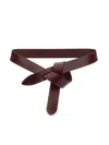 Isabel Marant Adjustable Knot Detail Belt With Smooth Finish In White