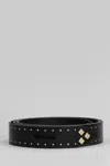 Isabel Marant Lecce Belts In Black Leather In Black