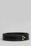 Isabel Marant Lecce Belts In Black Leather In Black