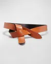 Isabel Marant Lecce Wrap Leather Belt With Minimalist Design In Black Natural