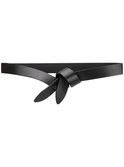 ISABEL MARANT LECCE BLACK BELT IN LEATHER WOMAN