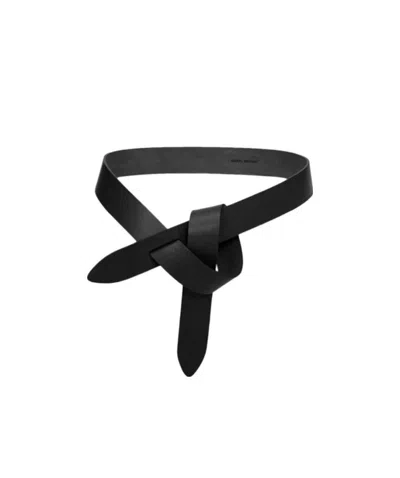 Isabel Marant Lecce Knotted Belt In Black