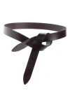 Isabel Marant Lecce Knotted Leather Belt In Brown