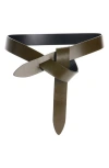 Isabel Marant Lecce Knotted Reversible Leather Belt In Green
