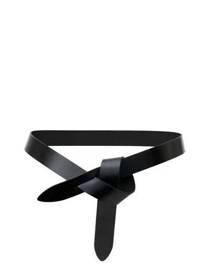 Isabel Marant Lecce Leather Belt In Black