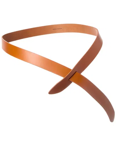Isabel Marant Lecce Leather Belt In Brown