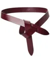 Isabel Marant Lecce Leather Belt In Red