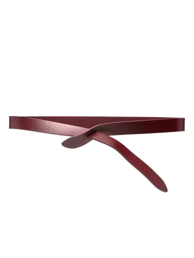 Isabel Marant Lecce Leather Belt In Red