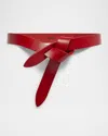 Isabel Marant Lecce Leather Pull-through Belt In Red