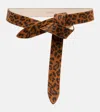 Isabel Marant Lecce Leopard-print Suede Belt In Brown