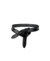 Isabel Marant Lecce Whipstitch-trim Leather Belt In Black