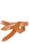 Isabel Marant Lecce Wrap Leather Belt With Minimalist Design In Brown