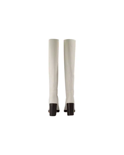 Isabel Marant Leila Boots In White Leather