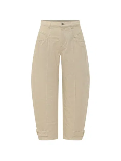 Isabel Marant Women Beige Relaxed Cargos Pants In Neutral