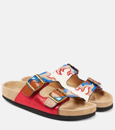 Isabel Marant Lelik Leather Sandals In Multicolor
