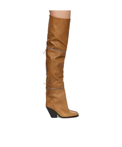 Isabel Marant Lelodie High-heeled Boots In Brown