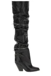ISABEL MARANT LELODIE THIGH-HIGH POINTED-TOE BOOTS