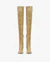 Isabel Marant Lelta Snake-effect Leather Over-the-knee Boots In Natural