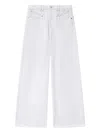 Isabel Marant High Rise Wide Leg Denim Trousers In White